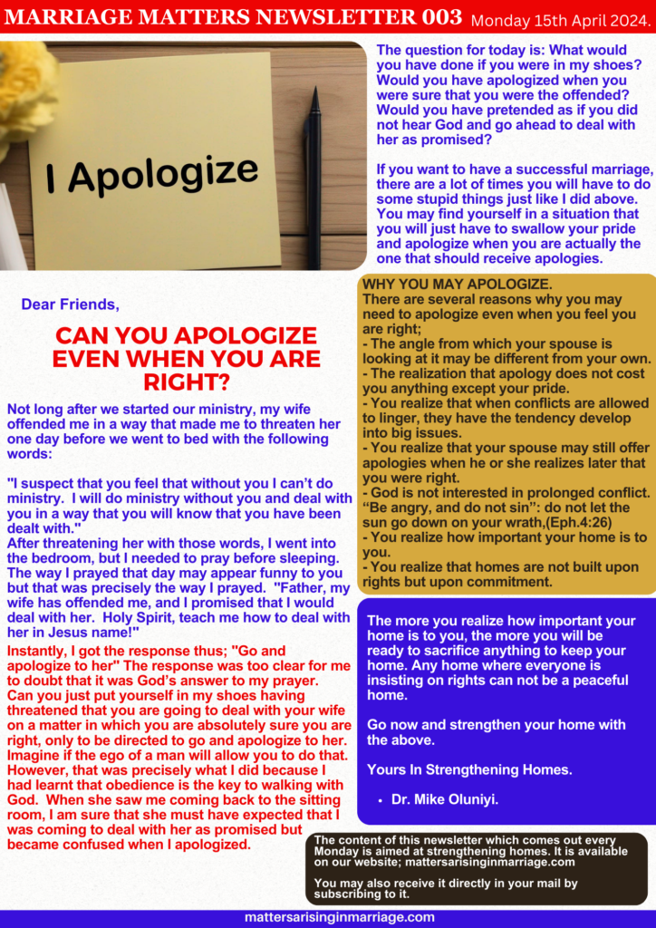 can you apologize even when you are right