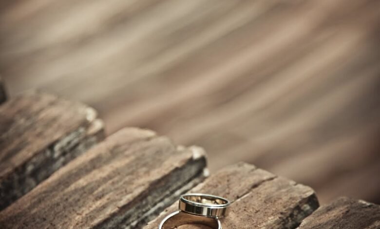 silver colored wedding band